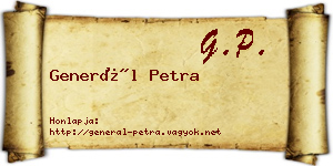Generál Petra névjegykártya